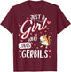 Just A Girl Who Loves Gerbils Funny Gerbil Lover T-Shirt - T-Shirt | Maroon