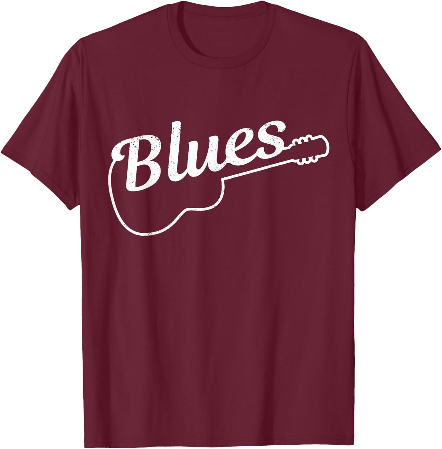 Blues Guitar Music Guitarist Musician Gift T-Shirt - T-Shirt | Maroon