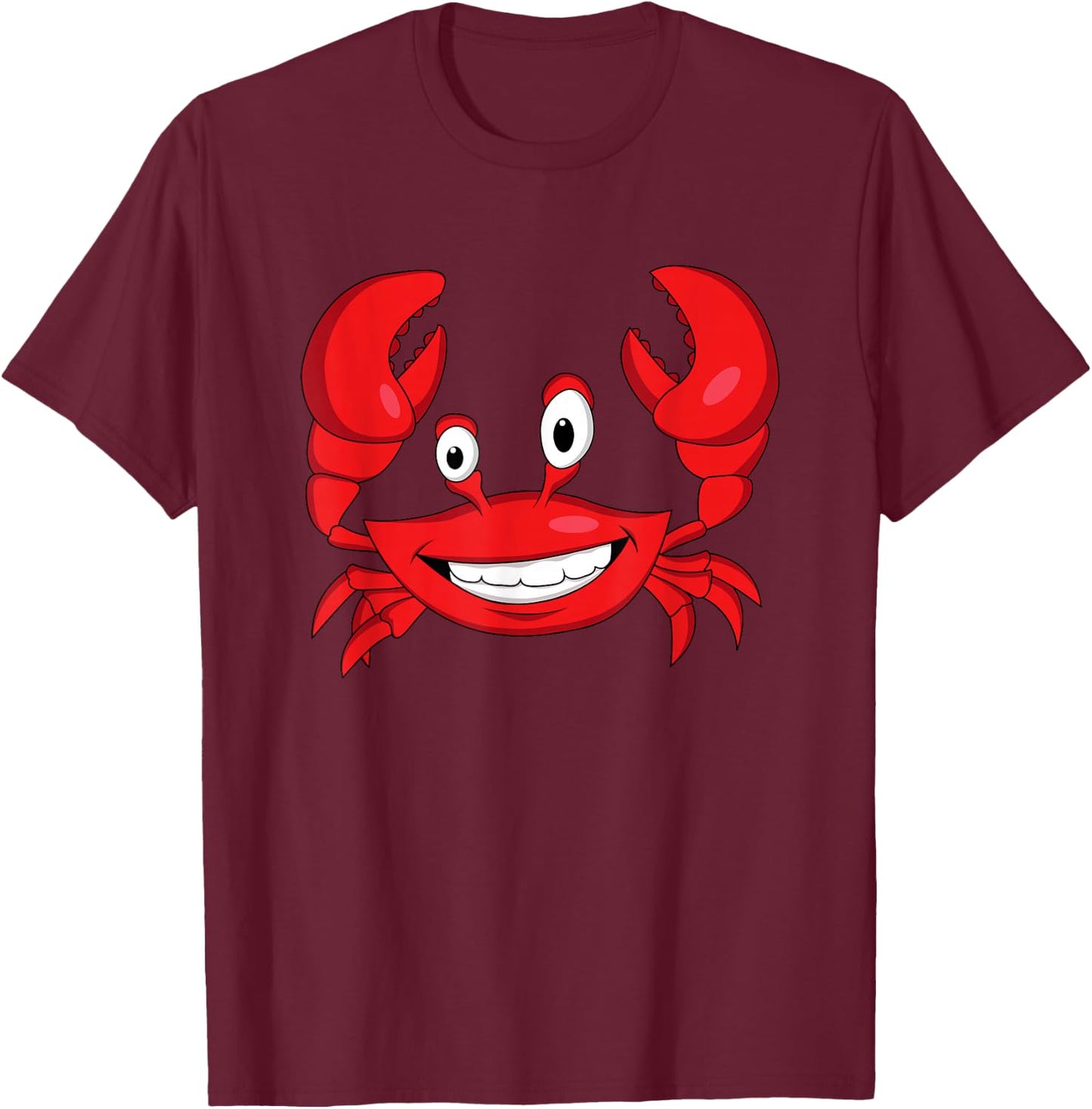 Kids Crab Shirt For Boys Or Girls | Cute Crab Gift T-Shirt - T-Shirt | Maroon