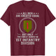 All Men Are Created Equal 1st Infantry Division US Veteran T-Shirt - T-Shirt | Maroon
