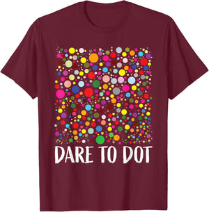 Dot Day Shirt Women Men Kids Girls Boys Teacher 2024 Dot Day T-Shirt - T-Shirt | Maroon