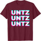 Aesthetic Synthwave Glitch Untz Untz Rave Festival Techno T-Shirt - T-Shirt | Maroon