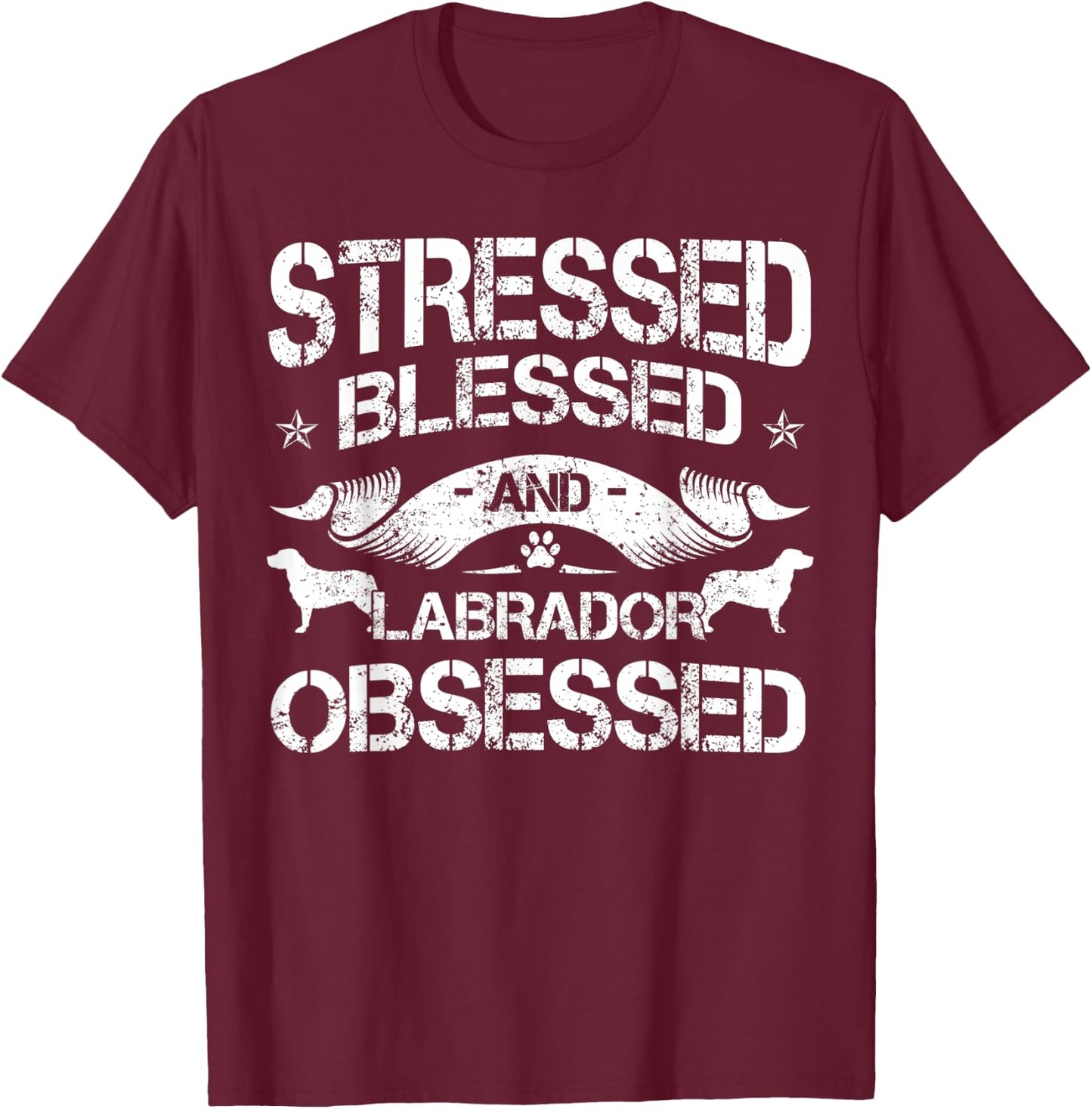 Labrador Retriever Lover Dog Owner Breed Lab Fur Mom Dad T-Shirt - T-Shirt | Maroon