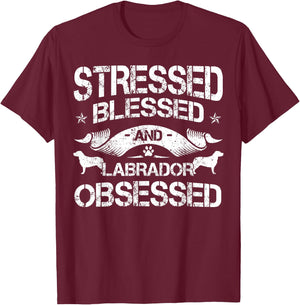 Labrador Retriever Lover Dog Owner Breed Lab Fur Mom Dad T-Shirt - T-Shirt | Maroon