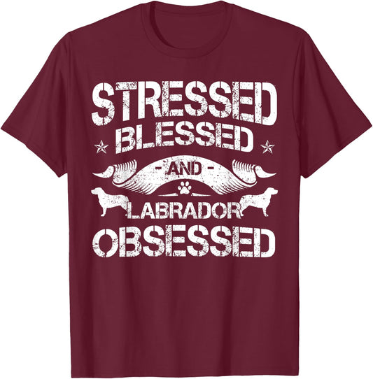 Labrador Retriever Lover Dog Owner Breed Lab Fur Mom Dad T-Shirt - T-Shirt | Maroon