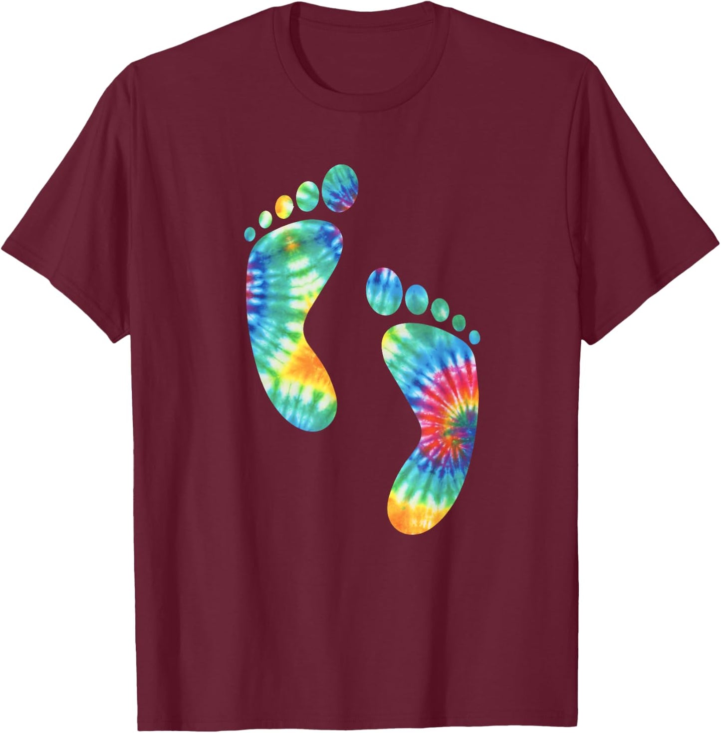Tie Dye Foot Lover Shirt for Foot Fetish Feet T-Shirt - T-Shirt | Maroon