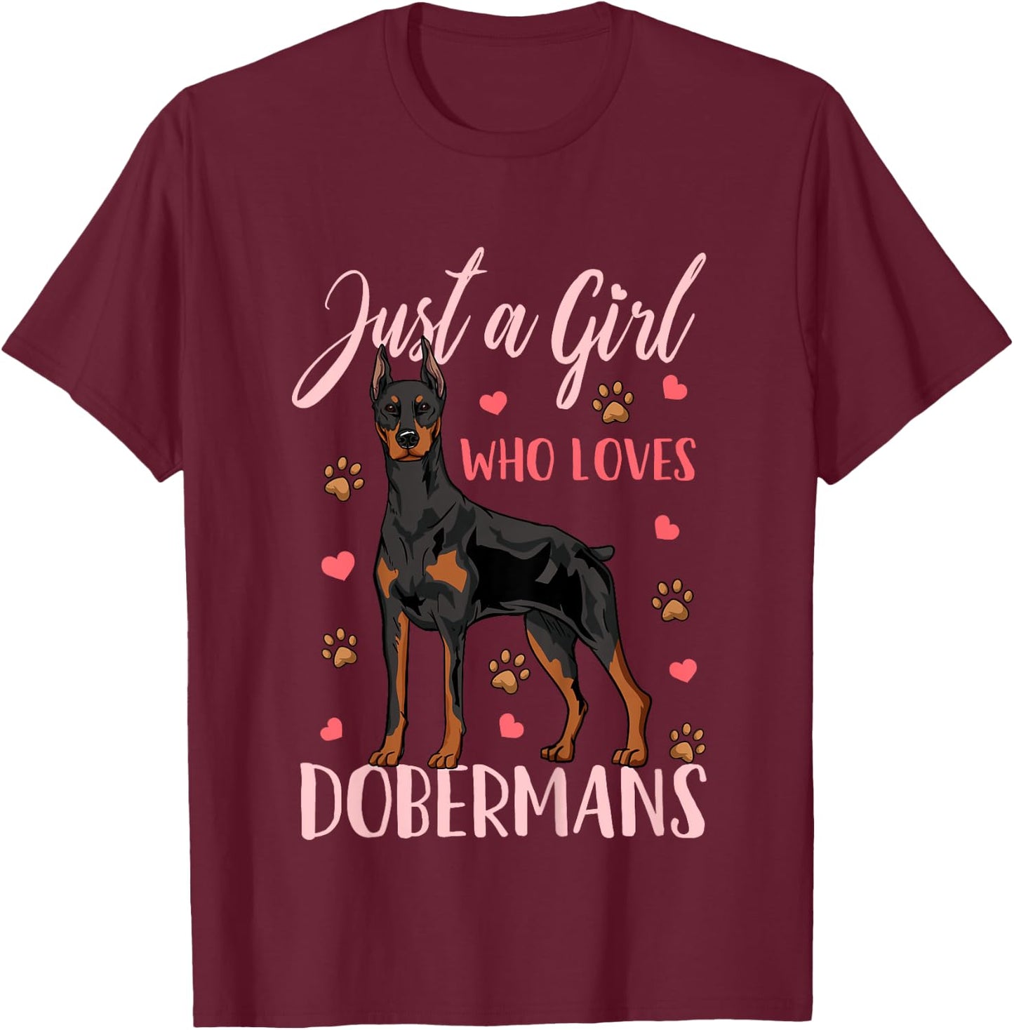 Kids Doberman Gift T-Shirt - T-Shirt | Maroon