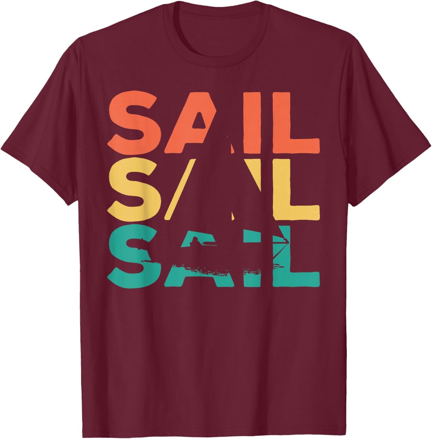 Retro Vintage Sailing Gift Sailors & Skippers T-Shirt - T-Shirt | Maroon