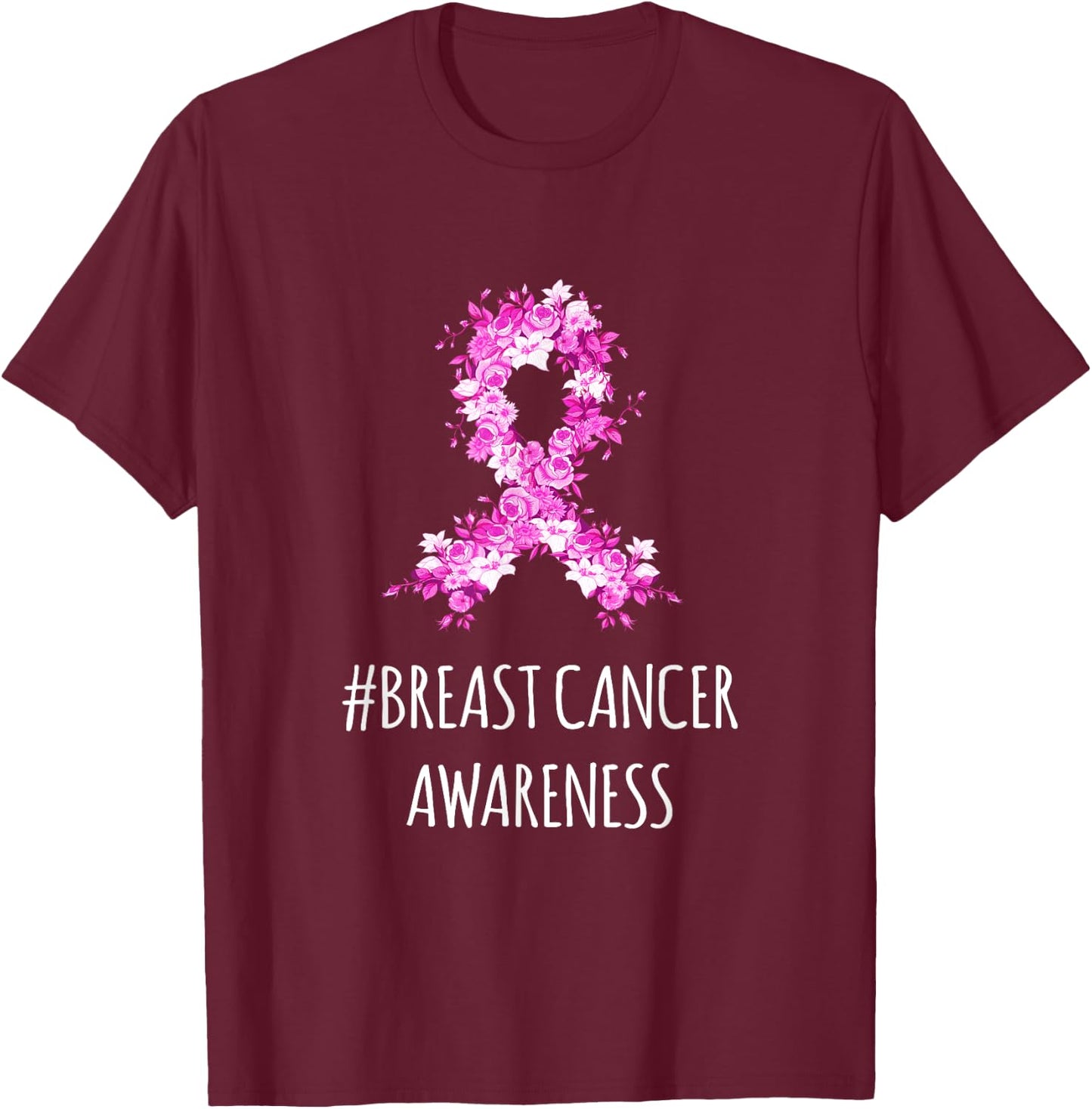 Breast Cancer Attention | Breast Cancer T-Shirt - T-Shirt | Maroon