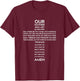 The Lord's Prayer Our Father Cross T-Shirt - T-Shirt | Maroon