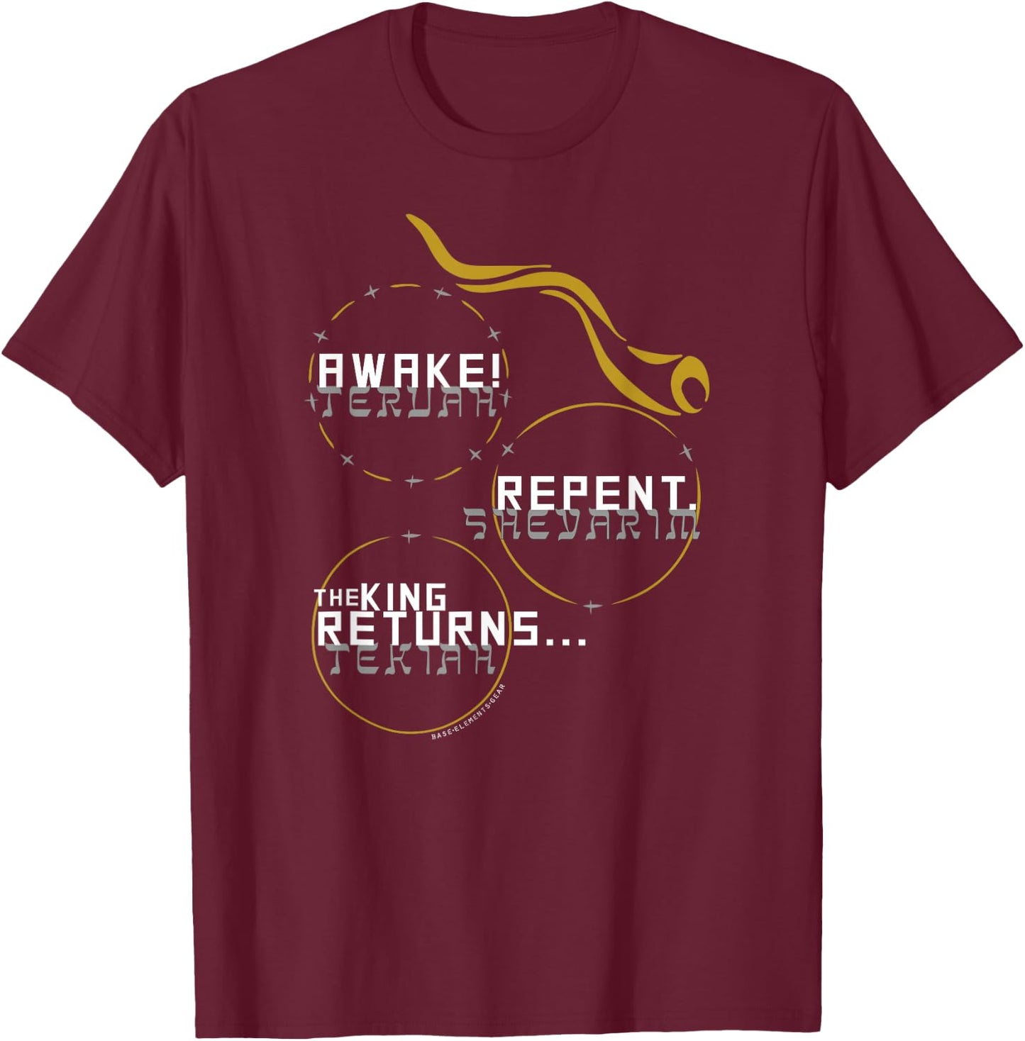 Sound the Shofar Fall Feasts Yom Teruah Day of Trumpets T-Shirt - T-Shirt | Maroon