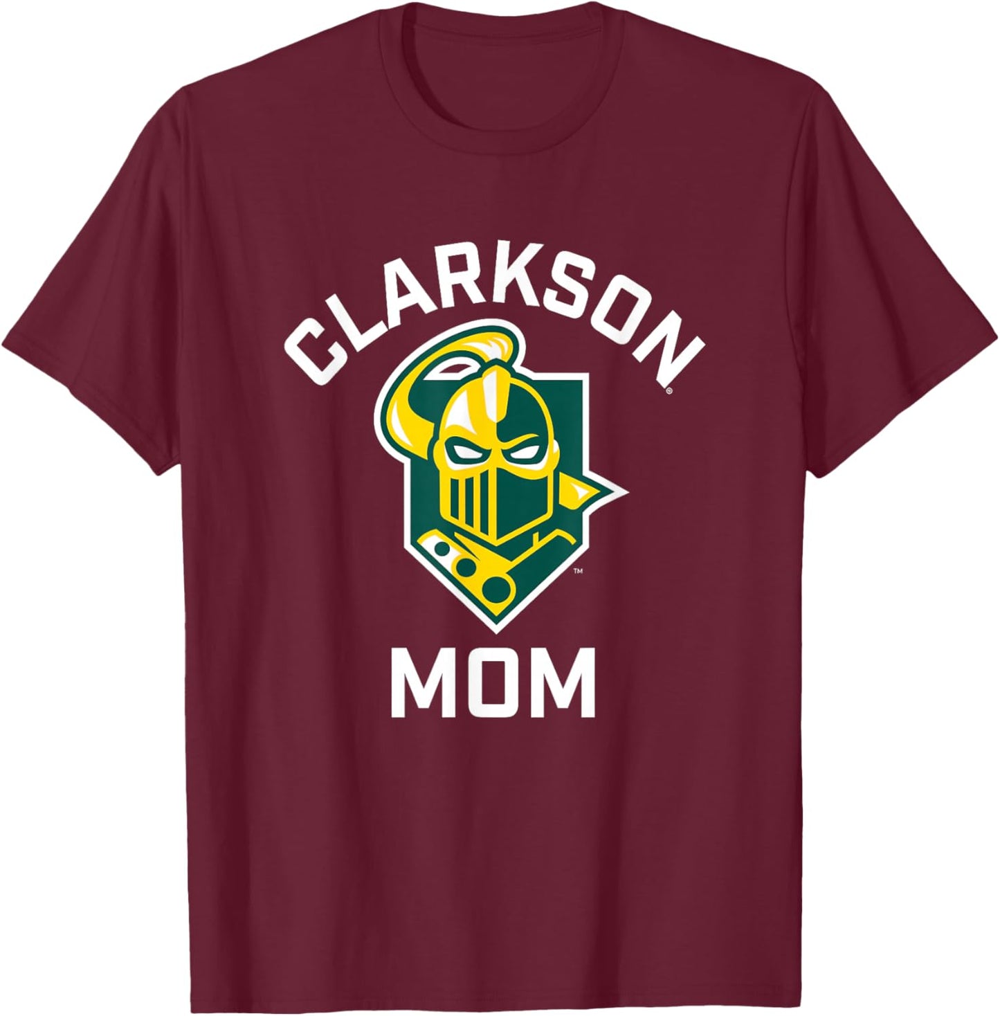 Clarkson University Golden Knights Arched Mom T-Shirt - T-Shirt | Maroon