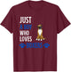 Just A Boy Who Loves Boxers Funny Boxer Dog Humor T-Shirt - T-Shirt | Maroon