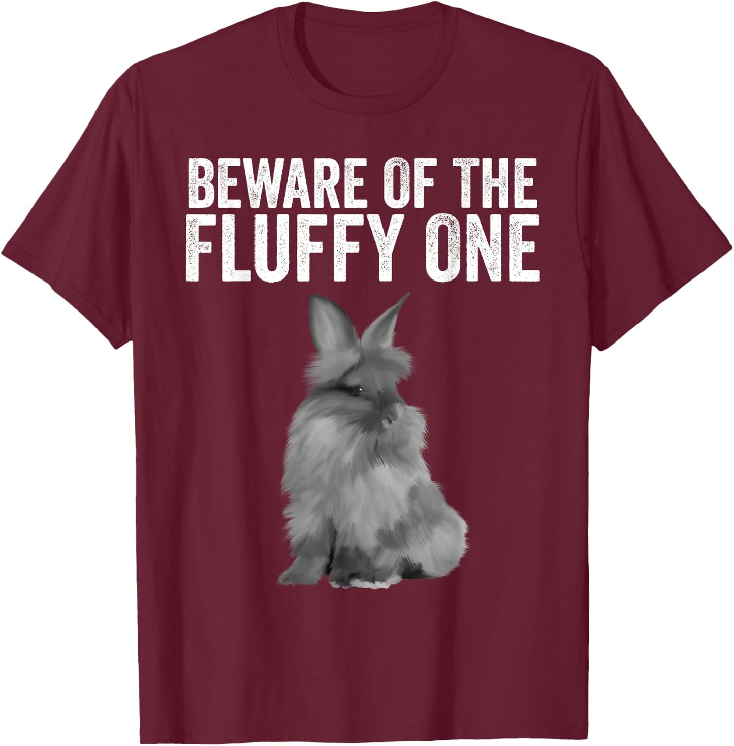 Funny Fluffy One Gift Lionhead Bunny Rabbit Lover Men Women T-Shirt - T-Shirt | Maroon