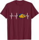 Oscar Fish Heartbeat For Fishkeeping Aquarium Lovers T-Shirt - T-Shirt | Maroon