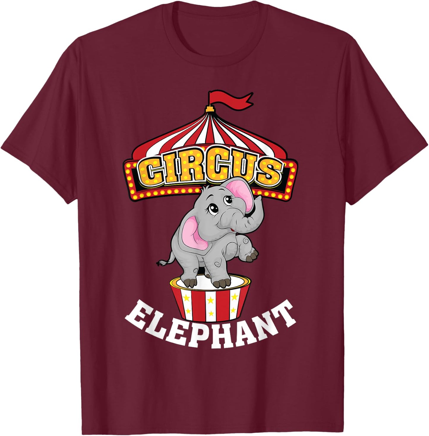 Funny Circus Elephant | Cool Circus Animal Tamer Fan Gift T-Shirt - T-Shirt | Maroon