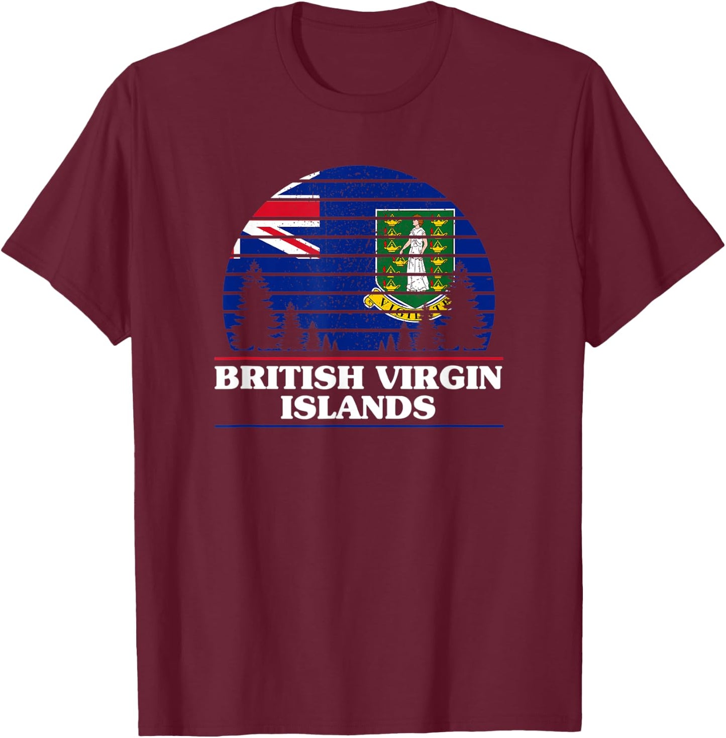 British Virgin Islands T-Shirt - T-Shirt | Maroon