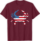 Crab Vintage American Flag T-Shirt - T-Shirt | Maroon