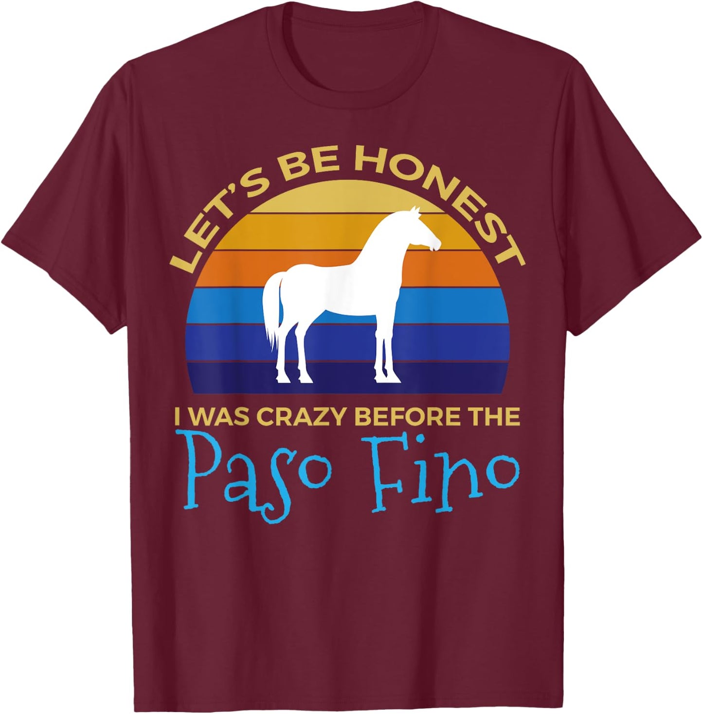 Paso Fino Retro Vintage Apparel - Horse Riders Design T-Shirt - T-Shirt | Maroon