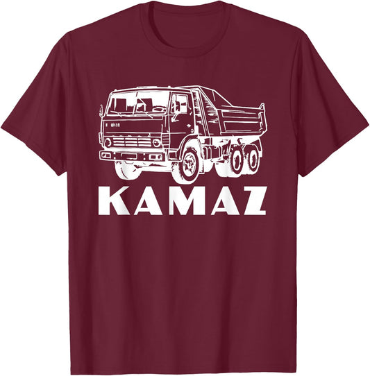 Russian Truck Driver Kamaz Russia T-Shirt - T-Shirt | Maroon