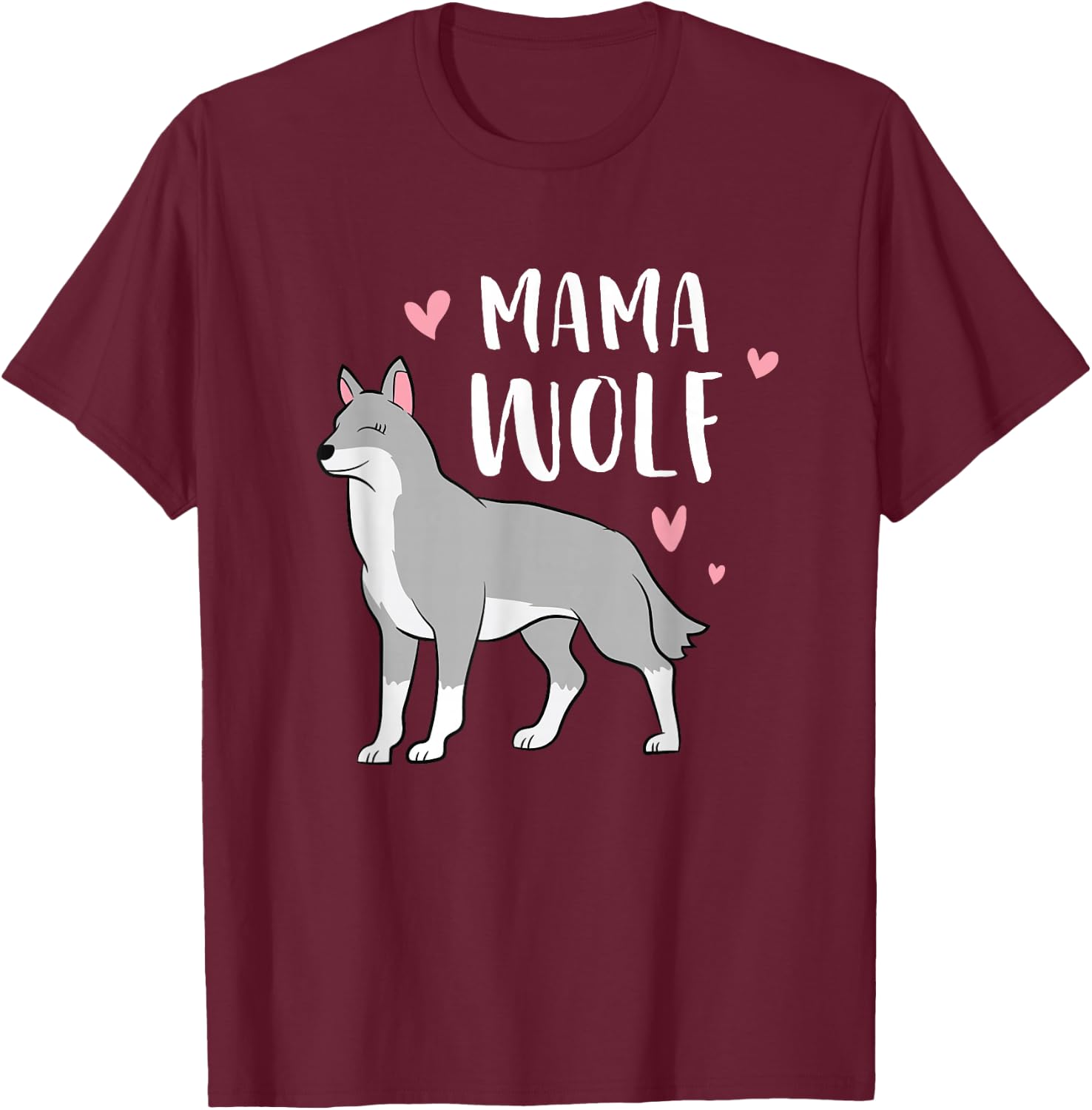 Mama Wolf Wolf Wolf Pack Wolves T-Shirt - T-Shirt | Maroon