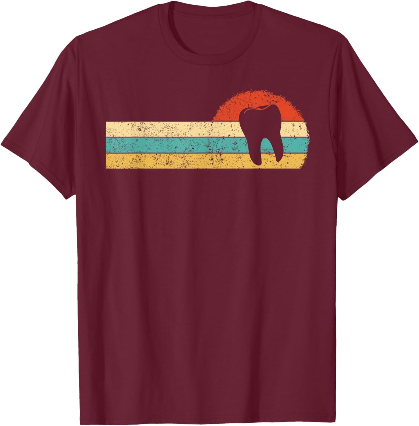 Dentist Retro Vintage Dental Surgeon Mouth Doctor T-Shirt - T-Shirt | Maroon