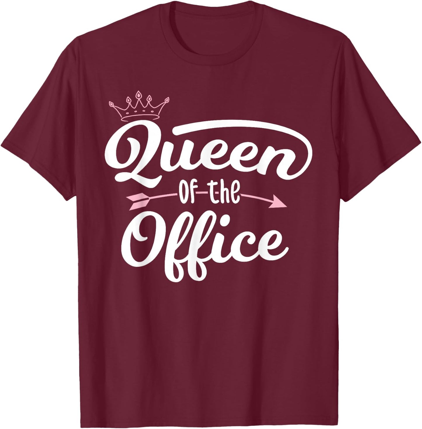 Queen Of The Office - Teacher School Office Secretary T-Shirt - T-Shirt | Maroon