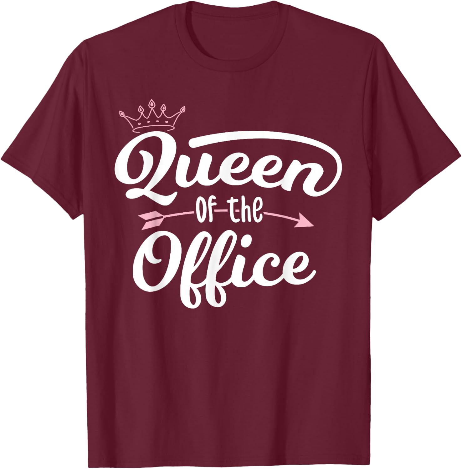 Queen Of The Office - Teacher School Office Secretary T-Shirt - T-Shirt | Maroon