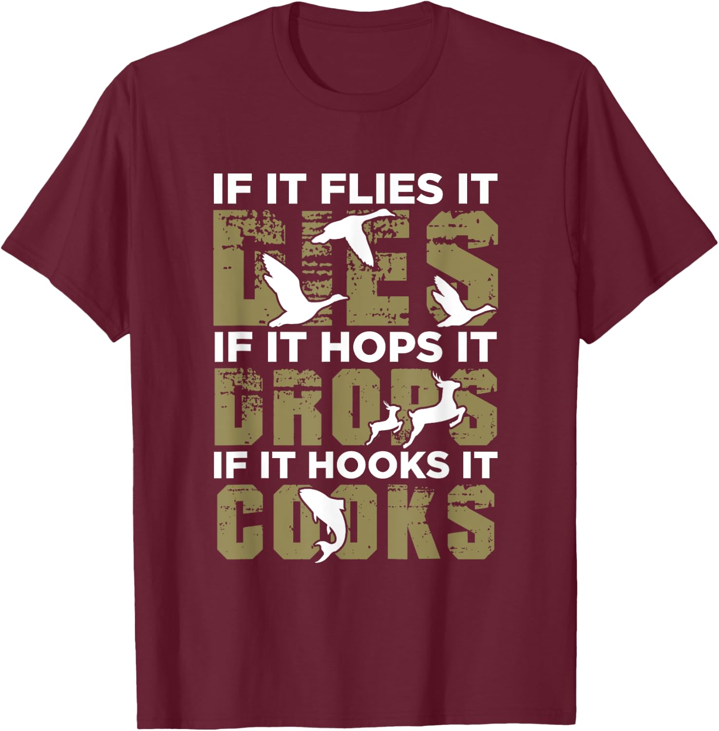 Hunting Shirt Funny Hunter Gift Women Deer Hunt T-Shirt - T-Shirt | Maroon