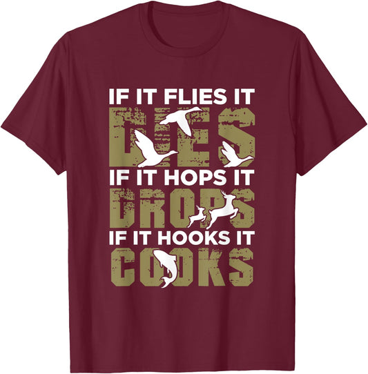 Hunting Shirt Funny Hunter Gift Women Deer Hunt T-Shirt - T-Shirt | Maroon