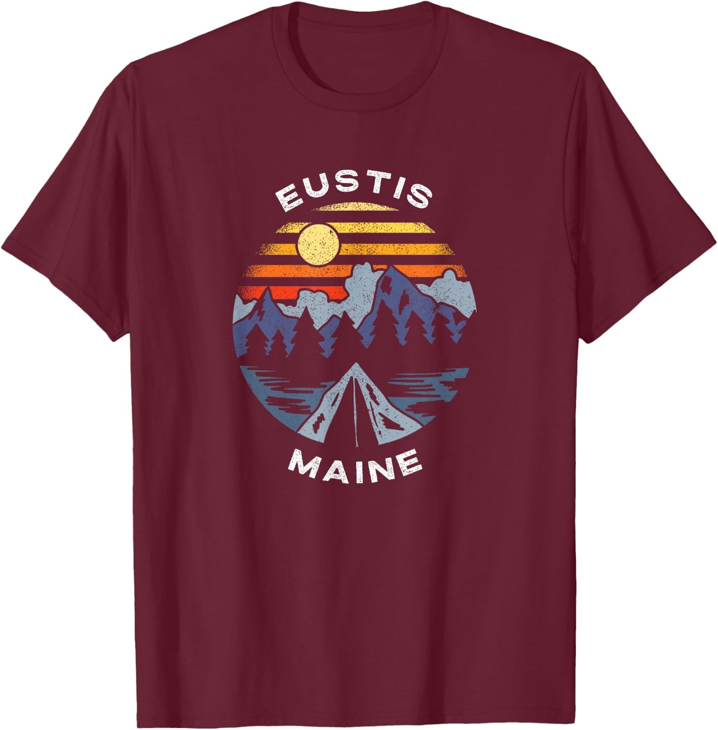 Eustis Maine Mountains Vacation Camping Souvenir T-Shirt - T-Shirt | Maroon