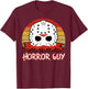 Horror Guy 80s Horror Slasher Movie Fan Halloween T-Shirt - T-Shirt | Maroon