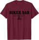 Biker Dad Mountain Bike Funny MTB Father's Day Cyclist Gift T-Shirt - T-Shirt | Maroon