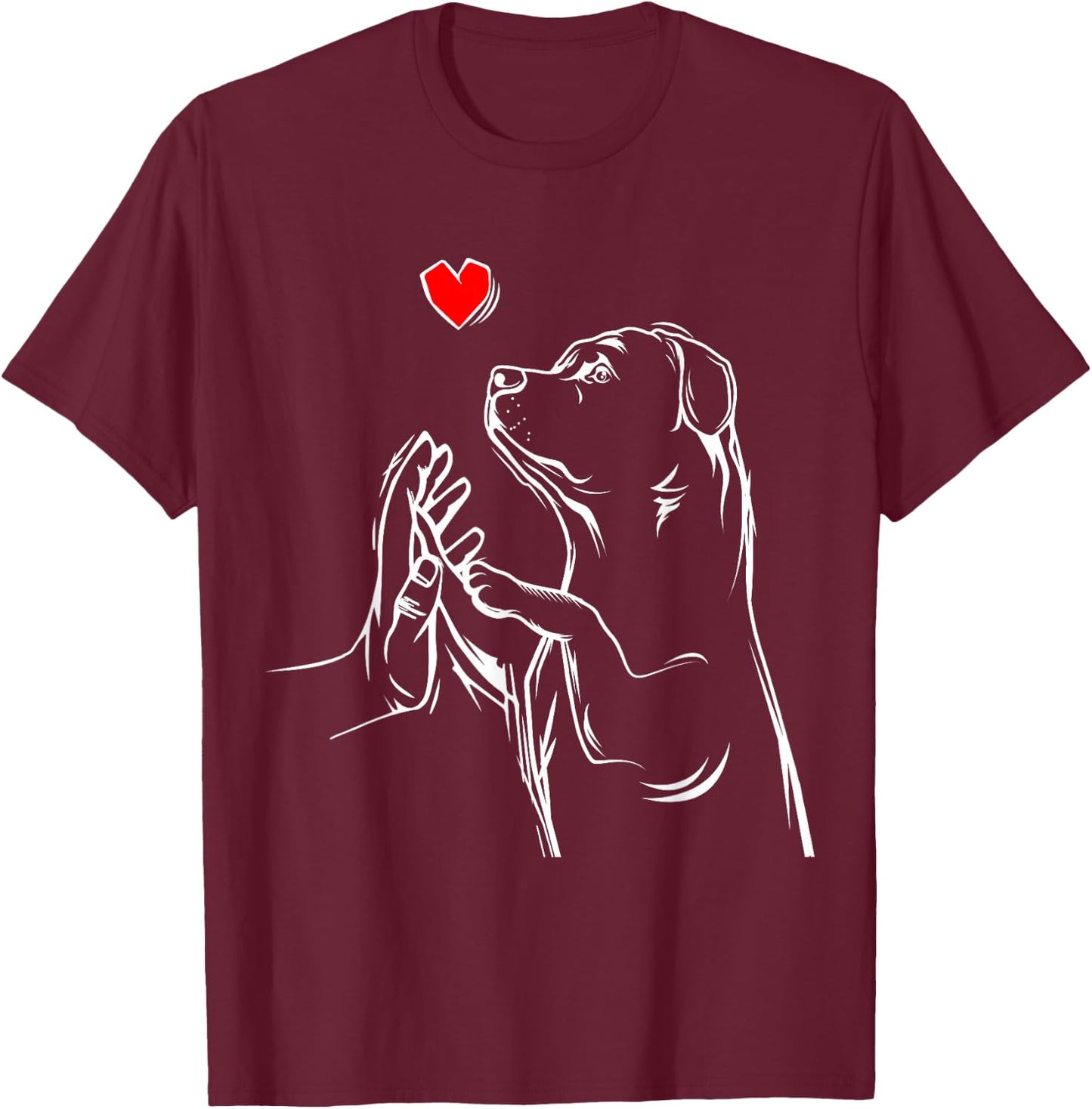 Rottweiler Love Funny Dog Lady T-Shirt - T-Shirt | Maroon