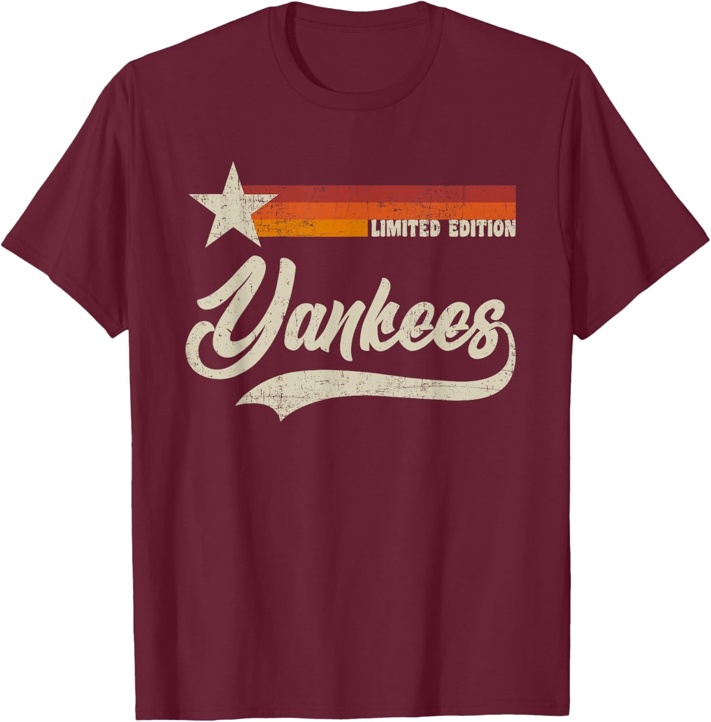 Vintage Yankees Name Retro Gift Sports Lover Women Boys T-Shirt - T-Shirt | Maroon