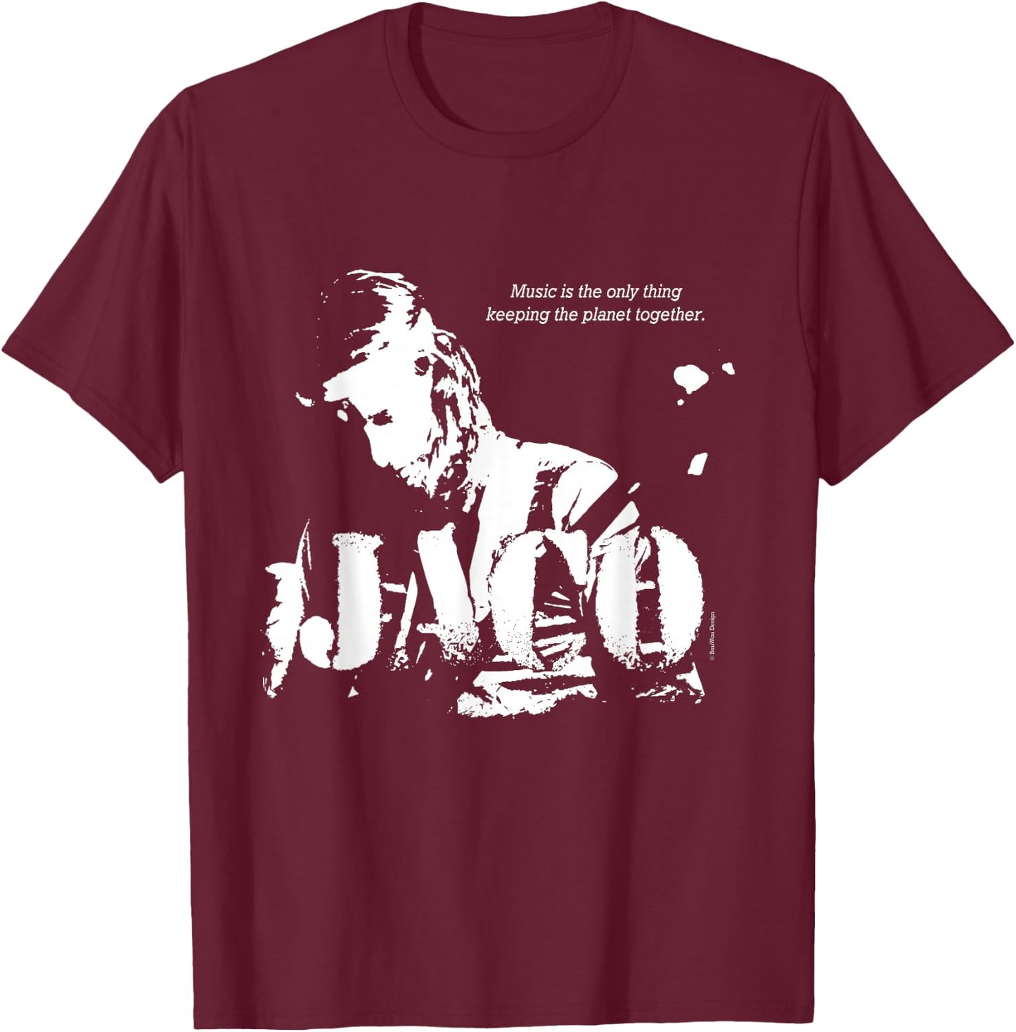 Jaco Jazz Wisdom Bassist Musician (1-color) T-Shirt - T-Shirt | Maroon