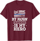 Kids Police Officer Papaw is my Hero T-Shirt - T-Shirt | Maroon