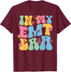 In My EMT Era Funny Groovy EMT Nurse Life T-Shirt - T-Shirt | Maroon