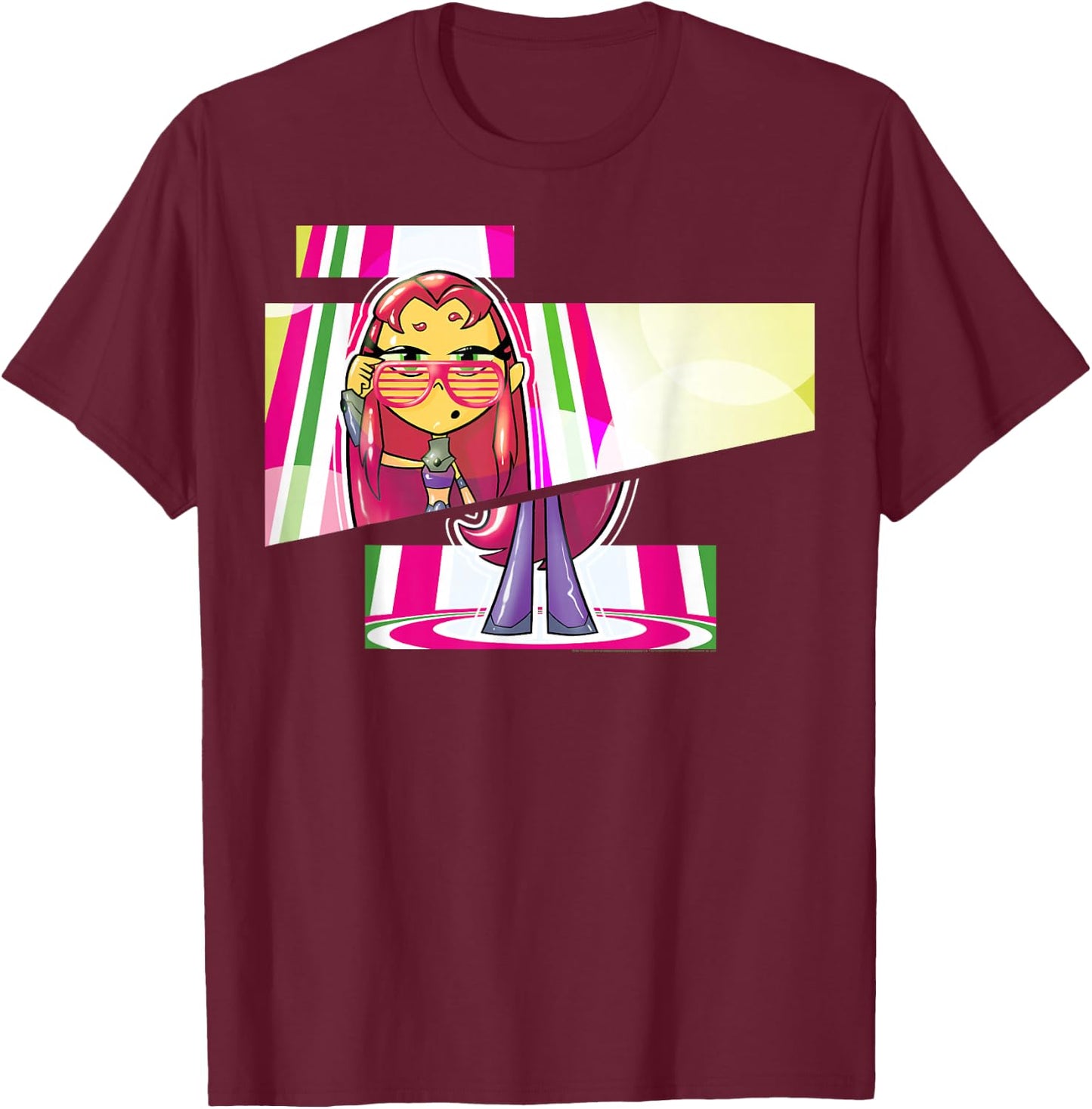 DC Comics Teen Titans Go! Starfire Cut Panels T-Shirt - T-Shirt | Maroon