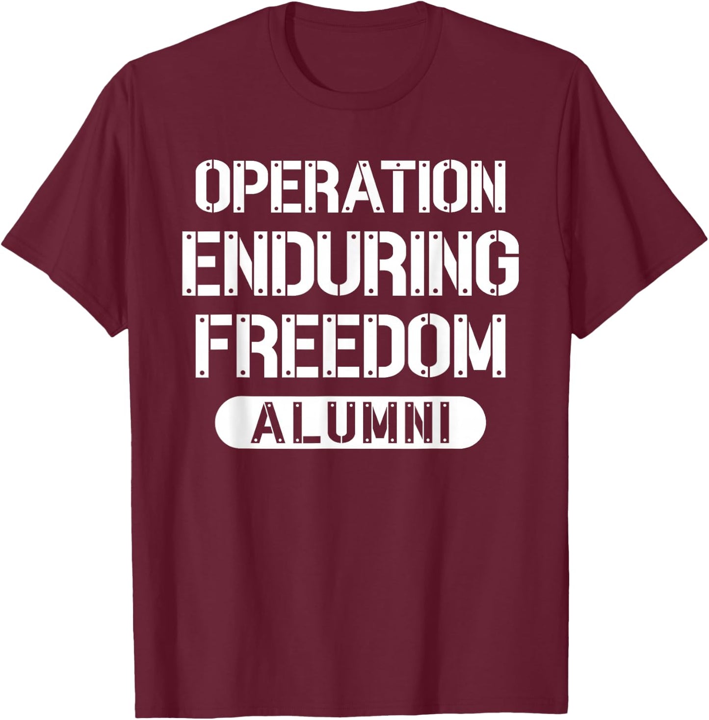 Operation Enduring Freedom Alumni Afghanistan OEF Veteran T-Shirt - T-Shirt | Maroon