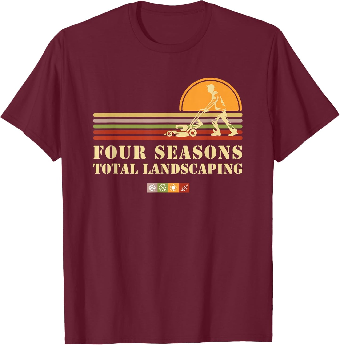 Four season total landscaping sunset vintage T-Shirt - T-Shirt | Maroon