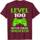100th Day Of School Shirt Kids Video Games Boy Gift Gamer T-Shirt - T-Shirt | Maroon