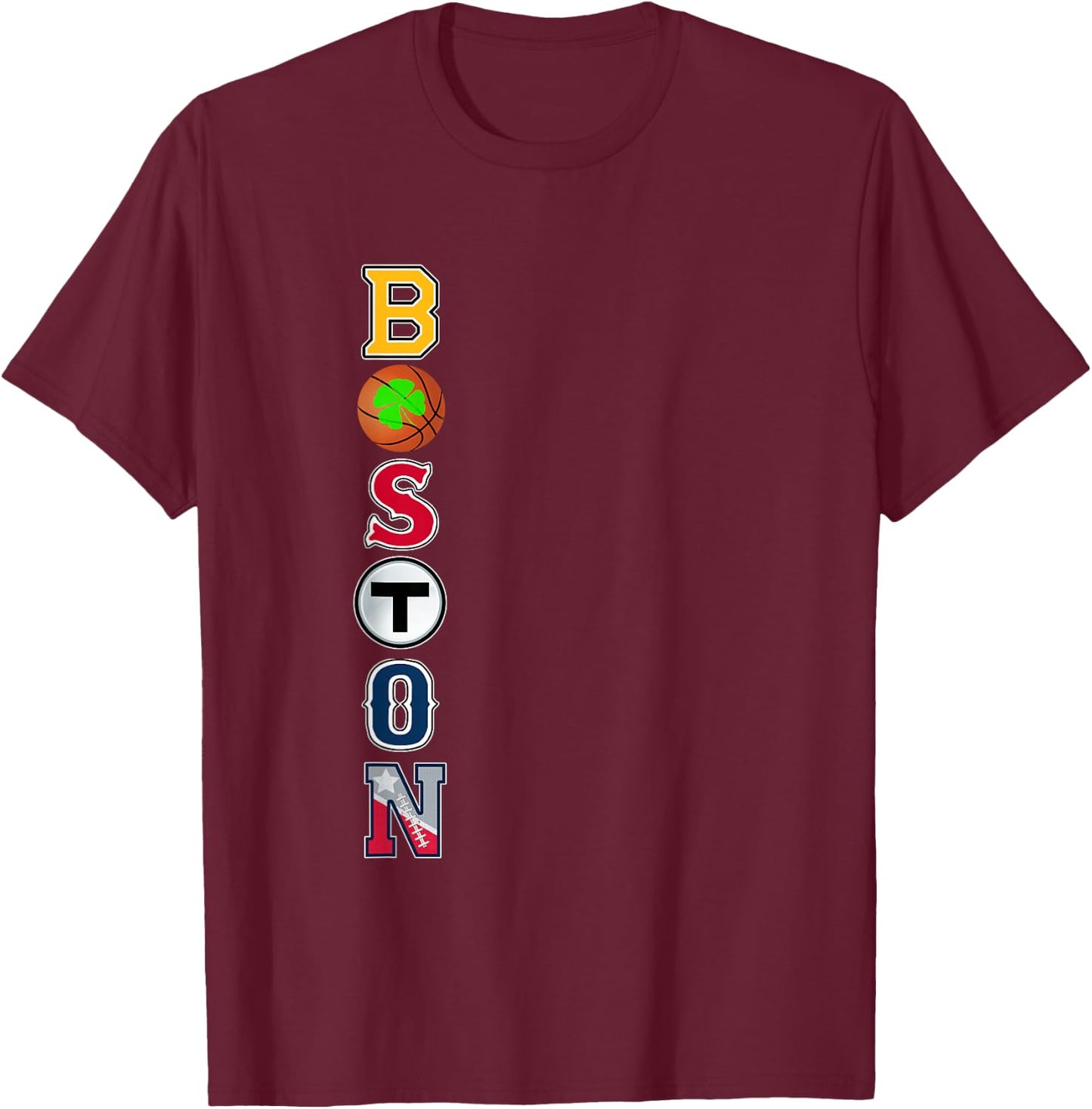 Bawston Townie Sports Team Fan Boston Mass New England Pride T-Shirt - T-Shirt | Maroon