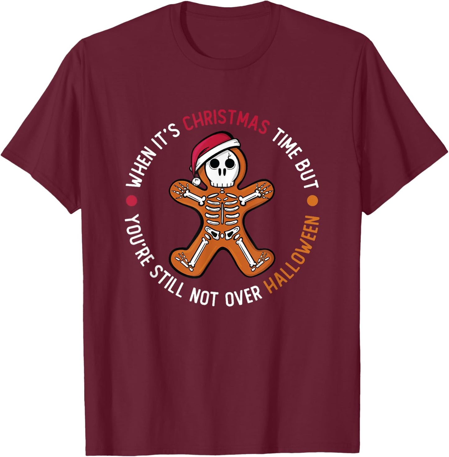 Gingerbread Man Holiday Baking Christmas Gingerbread Cookie T-Shirt - T-Shirt | Maroon