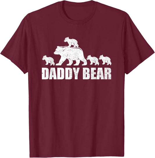 Daddy Bear 4 Cubs Shirt Daddy Bear 4 Kids Dad 4 Kids T-Shirt - T-Shirt | Maroon