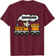 Kids Halloween Train Boo Ghost Costume Boys Kids Toddler Youth T-Shirt - T-Shirt | Maroon