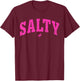 Salty Ocean Flamingo Life Coastal Summer Beach Girl Trendy T-Shirt - T-Shirt | Maroon