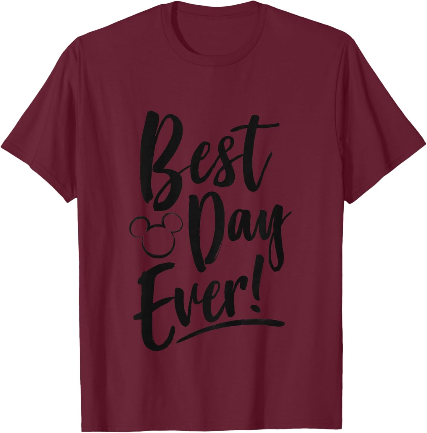 Kids Disney Mickey and Friends Best Day Ever Toddler Youth T-Shirt - T-Shirt | Maroon