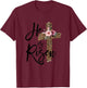 He is Risen Christian Easter Women Leopard Teen Girls T-Shirt - T-Shirt | Maroon