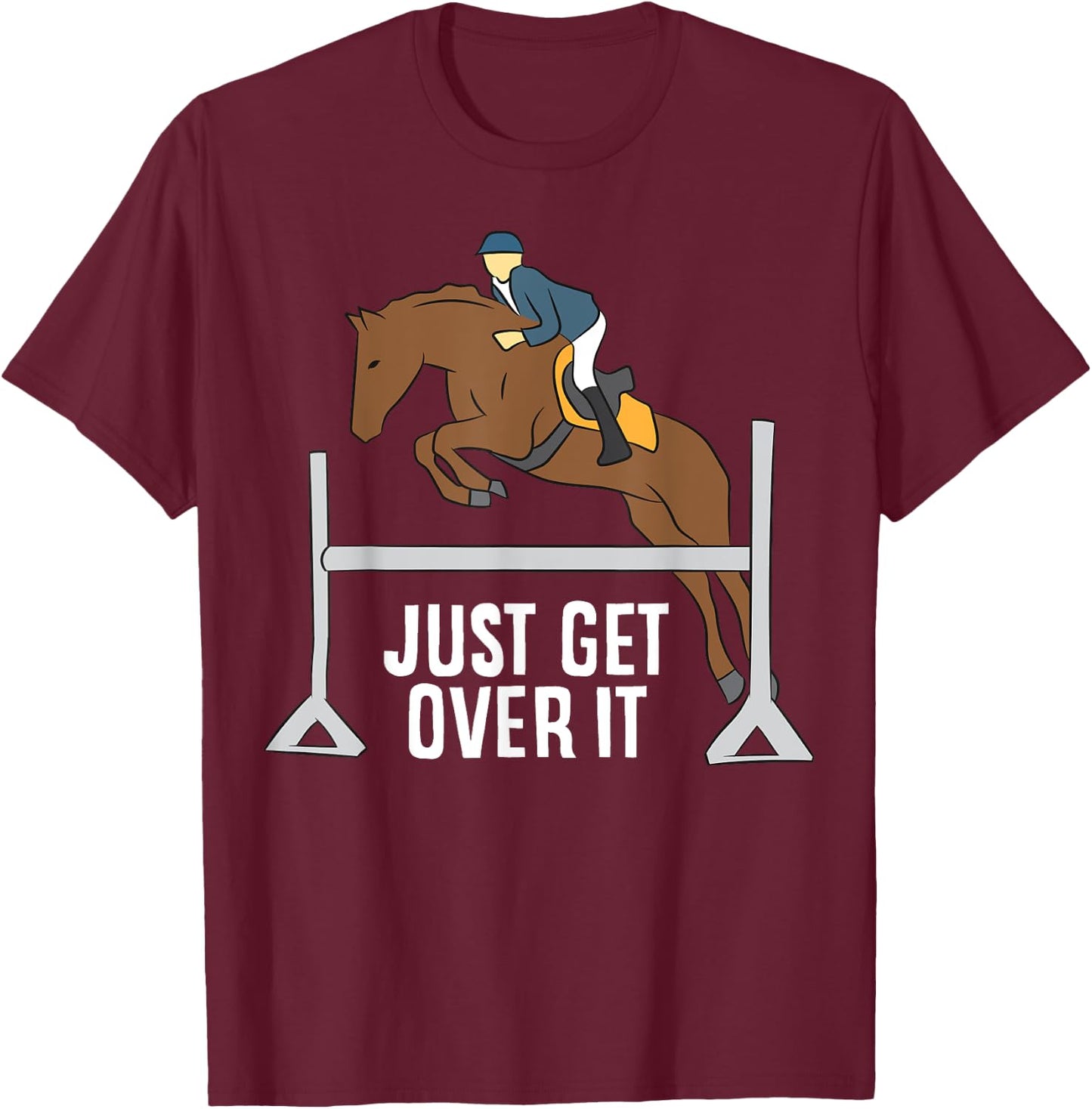 Hunter Jumper Horse Equestrian Love Horses T-Shirt - T-Shirt | Maroon